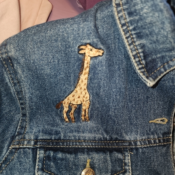 Giraffe Jean jacket embroidered - Picture 3 of 5
